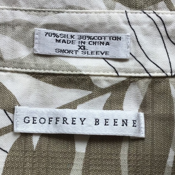 GEOFFREY BEENE XL SHORT SLEEVE TROPICAL SHIRT - Picture 4 of 7
